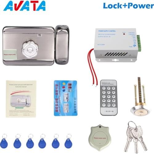 Smart Electronic Lock With IC Keys and Power Supply for Video Intercom Access Control System Support Remote Unlock the Door