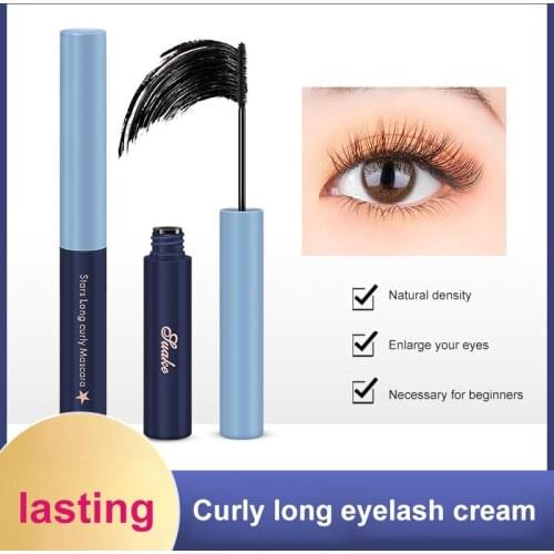 1pc Fine Head Mascara Portable Blue White Tube 2 Colors Waterproof Mascara Fiber Finely Brushed Head For Beginner Eyes Makeup
