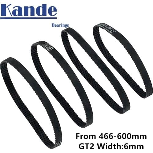 3D Printer Parts GT2 6mm Closed Loop Rubber Timing Belt 466 468 480 484 488 494 500 520 524 528 540 550 570 586 600mm 2GT 1pcs