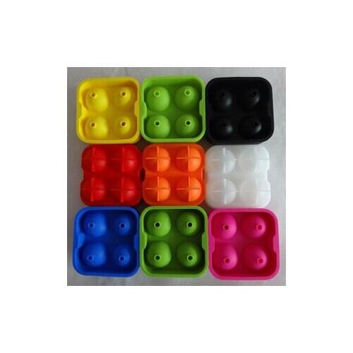 4 Large Sphere Molds Bar Drink Whiskey Big Round Ball Ice Brick Cube Maker Mold Mould Ice Balls Tray DHL free lin5057