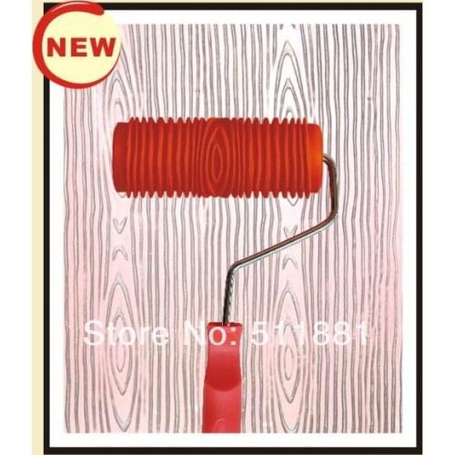 5'' NCCTEC Wood grain embossed rubber drum print roller FREE SHIPPING 125mm liquid wallpaper diatom ooze tools