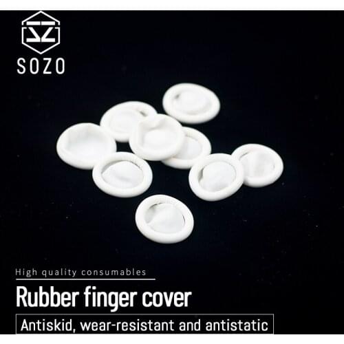 50 Pcs/Bag SOZO Leathercraft Leather Sewing Tools Natural Rubber Disposable Latex Finger Cots Rubber Finger Cover