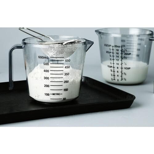 600ml Thicken Plastic Measuring Cup Jug with Scale Drinkware Milk Measure Liquid Cup Container Kitchen Measuring Tool For Baking