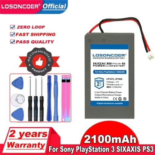 LOSONCOER 2100mAh Battery LIP1472, LIP1859 For Sony PlayStation 3 SIXAXIS, PS3 PlayStation3 Battery