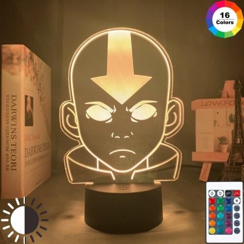 Acrylic Led Night Light Avatar The Last Airbender for Kids Child Bedroom Decor Nightlight The Legend of Aang Figure Desk 3d Lamp