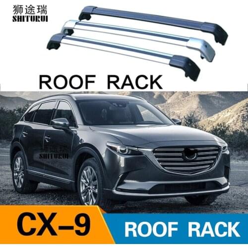 SHITURUI 2Pcs Roof Bars for MAZDA CX-9, 5-dr SUV, 2016-2020 Aluminum Alloy Side Bars Cross Rails Roof Rack Luggage Carrier