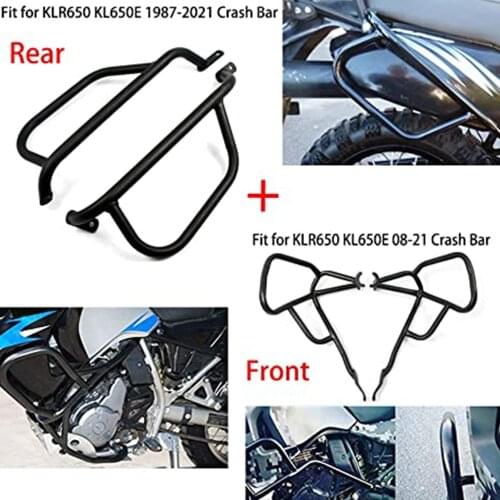 Motorcycle KLR 650 Crash Bar Bumper Stunt Cage Highway Engine Guards Side Engine Protectors For Kawasaki KLR650 KL650E 1987-2021