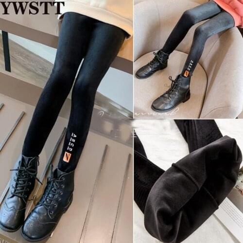 Kids Thicken Leggings Girls Autumn Winter Plus Velvet Trousers Baby Girls Pants Infantil 2020 Girls Warm Thicken Pants