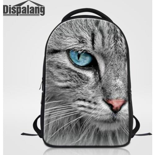 Dispalang Brand Laptop Backpack Cat Dog Print Mens Travel Bags Multifunction Womens Rucksack Oxford School Bags For Teenagers