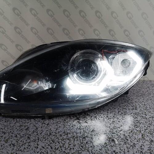 For SEAT Altea 2004-2015 Xenon headlight Super Bright led 3D Hexagon Angel Eyes halo rings M4 Iconic Style crystal Day light