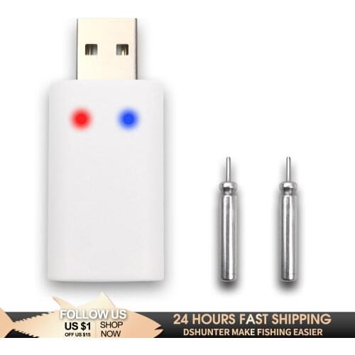 Electric Fishing Floats Rechargeable CR425 Battery， 1 Hole / 2 Holes USB Charger For LED Fishing Buoy Accessory Suit