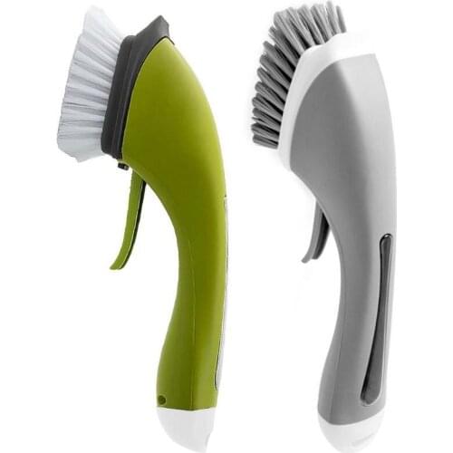 Hot Sale 2PCS Automatic Add Detergent Cleaning Brush Portable Cleaning Brush Long Anti-Skid Handle Automatic Add Detergent