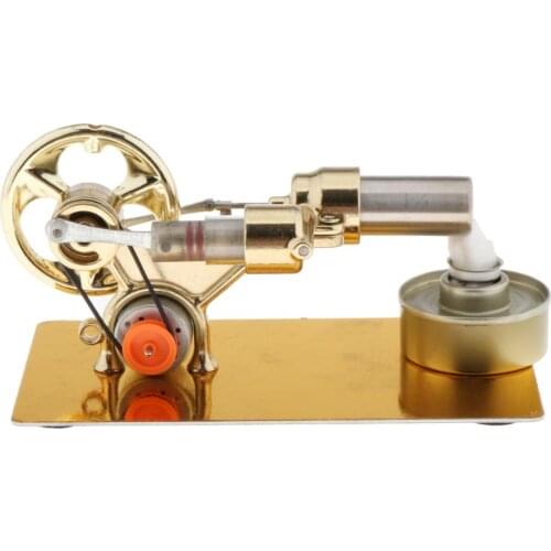 Golden Sterling Engine Model Physics Science Toy Props Gifts for Children