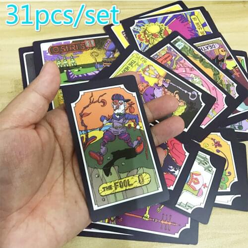 JoJo Bizarre Adventure Tarot Card Cosplay PropsGods Kujo Jotaro Anime Chess Card Gift Tarot Card 31pcs/set Halloween