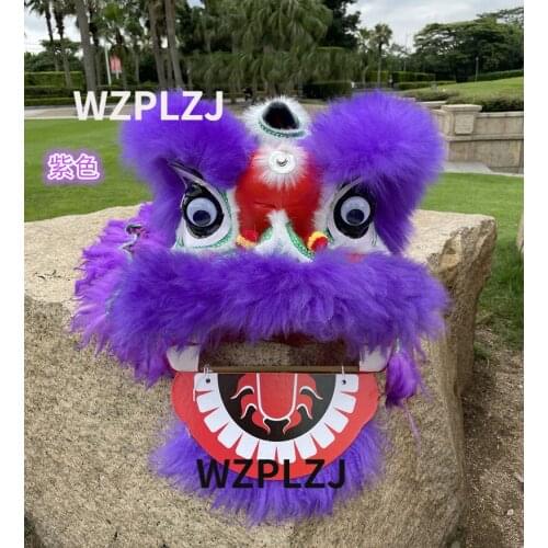 WZPLZJ Purple Lion Dance Costume Suit for 5-12 Age Kid Children Sport Outdoor Play Toy Party Game Cartoon Handmade Stage China
