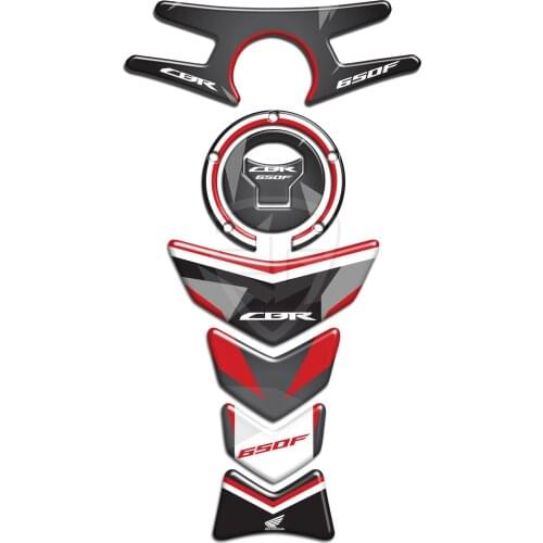 Motorcycle Gas Fuel Oil Tank Pad Plate Fork Protector Sticker Honda 650F Red Black for Honda 2014 - 2018