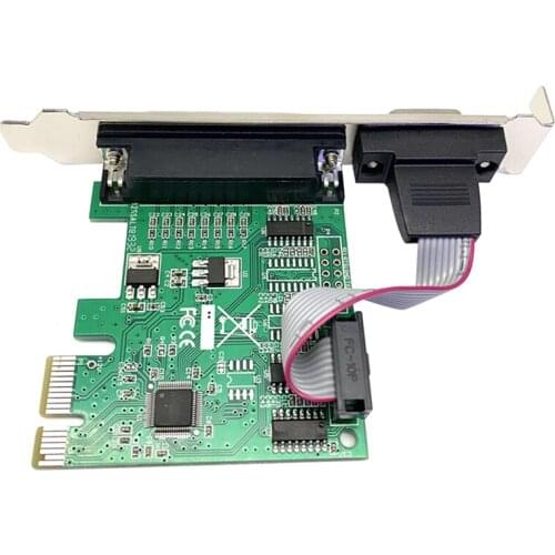 RS232 Serial Port Expansion Card PCIE to Com+LTP LTP to PCI-E PCI Express Card Adapter Converter