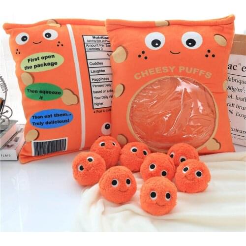 6/9Pcs Pillow Toy Soft Gifts Creative Puff Plush Kids Toy for Home School Party