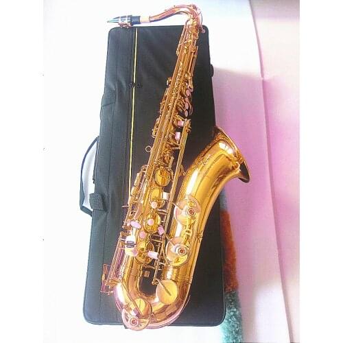 Professional New Sax T-902 Bb High Quality Tenor Saxophone Brass gold Lacquer B Flat Music Instrument With Case Mouthpiece