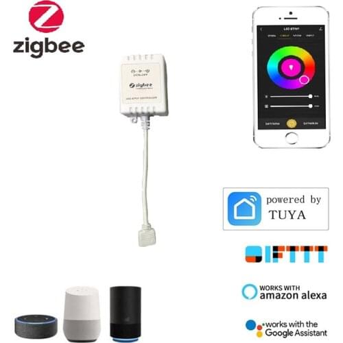 Tuya Zigbee Smart Led Controller RGB For Light Strip 5V-24V Compatible Zigbee Tasmota Alexa Google Home IFTTT Dropshipping