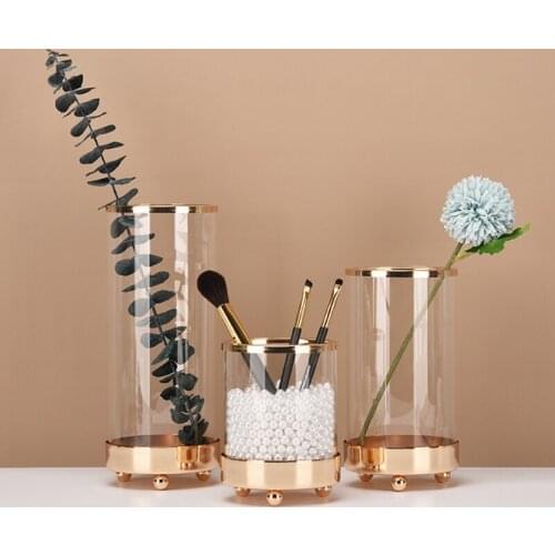 Modern Minimalist Transparent Glass Vase Nordic Ins Wind Phnom Penh Large Hydroponic Flower Arrangement Retro European Style