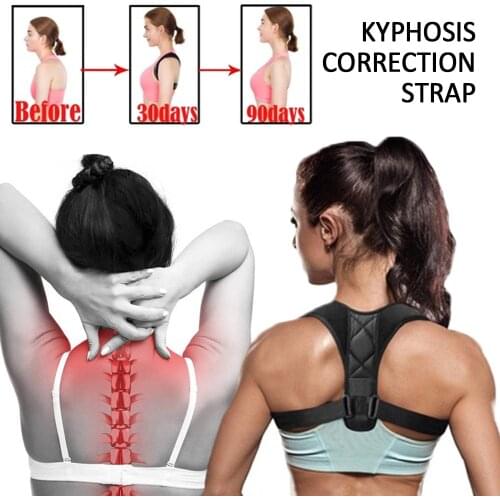 Adults Adjustable Posture Corrector Back Support Shoulder Lumbar Brace Support Belt Correction Spine Training Belt Dropshipping