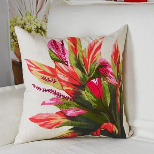 Embroidered Flowers Cushion chair sofa cushion modern home decor Rectangle pillow shipping