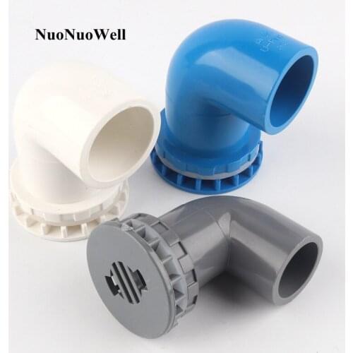 1pc I.D 40mm PVC Pipe Connectors HI-Quality Aquarium Fish Tank Elbow Drainage Joints Aquatic Pet Water Tank Pool Socket Joint