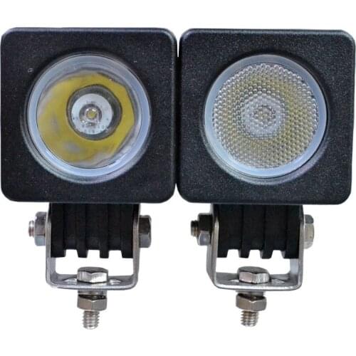 2pcs 2inch 10W Mini Led Work Light Round Square spot flood Light Driving Fog Lamps for motorcycle cars SUV