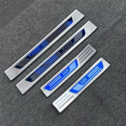 4pcs/set Stainless steel exterior door sill strip fit for 2018 CHANGAN EADO Threshold trim Scuff plate guard cover
