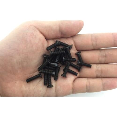 500pcs black cross countersunk machine small screw M2 micro flat head screw M2.5 mechanical screw bolt M3