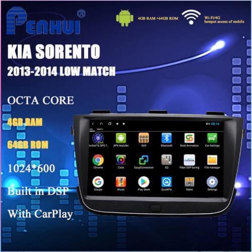 Car DVD GPS for Kia Sorento (Low match) 2013-2014 Car Radio Multimedia Video Player Navigation GPS Android 10.0 double din 5.0