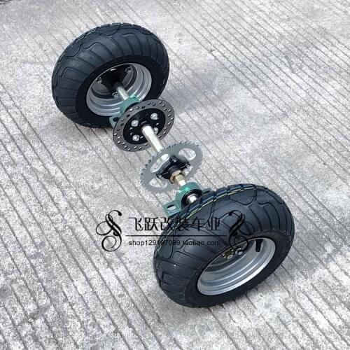 Four-wheeledATV UTV 150 200CCModified After Hanging Accessories Go-kart Rear Axle with Tires Homemade Trailer 61 Cm