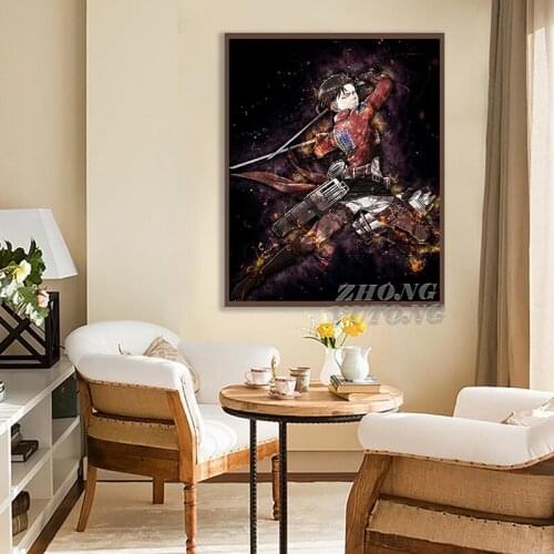 Eren Jeager Kyojin Yeager Titan Shingeki SNK Manga No Attack on Titan Home Decor Wallpaper Decorative Wall Picture For Living