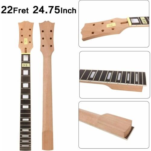 22Fret 24.75 Inch Electric Guitar Neck mahogany made and rosewood Fretboard Unfinished #XJ