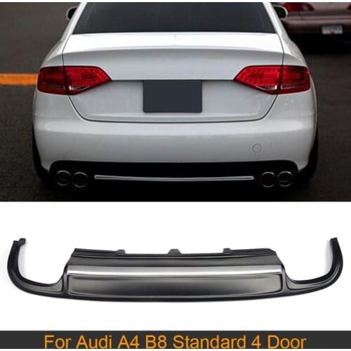 Car Rear Bumper Diffuser Lip for Audi A4 B8 Standard 4 Door 2009 - 2012 Rear Bumper Diffuser Lip Spoiler Guard Not S4 PP
