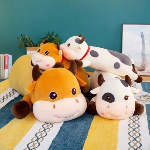 50-120cm Large Size Cute Cows Stuffed Plush Toy soft dolls Comfortable Soft Toy for Children Birthday gifts