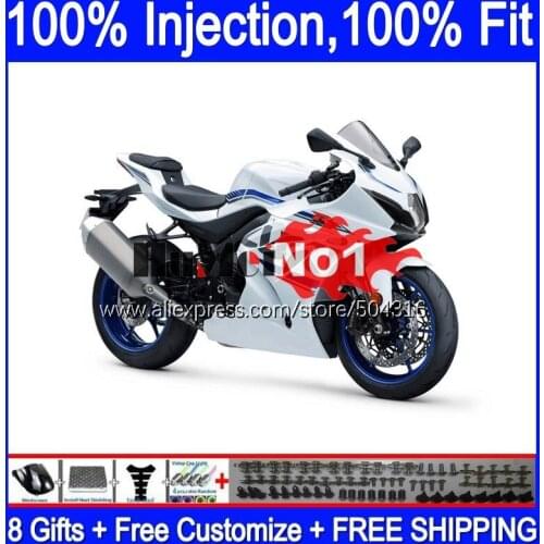 Injection OEM For SUZUKI GSXR1000 L7 L8 GSXR 1000 2017 2018 2019 116MC.1 GSXR-1000 glossy white K17 GSX-R1000 17 18 19 Fairing