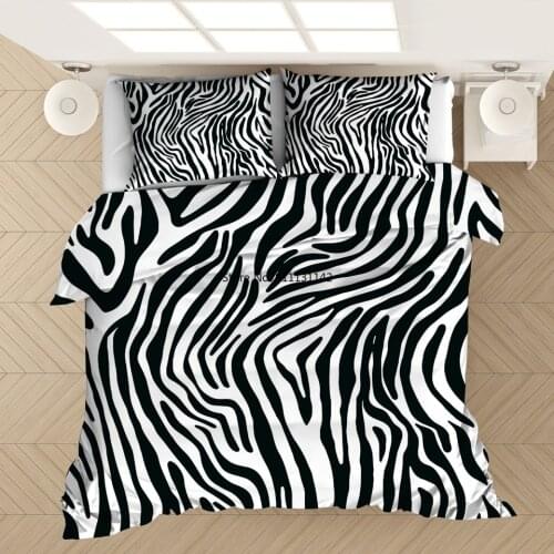 Leopard Zebra 3D Printed Bedding Set Duvet Covers Pillowcases Comforter Bedding Set Bedclothes Bed Linen