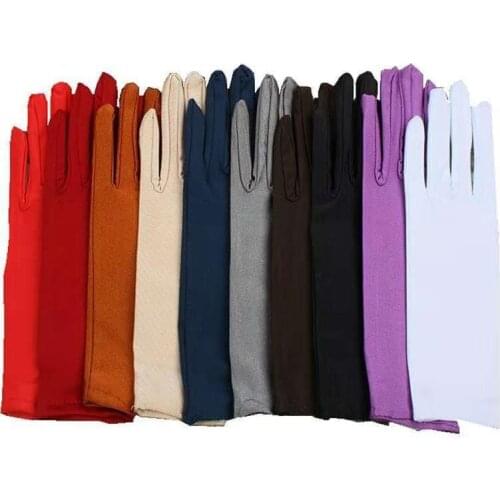 Summer Thin Sport Women Sunscreen Breathable Comfortable Fashionable Short High-Elastic Etiquette Dancing Gloves Spandex