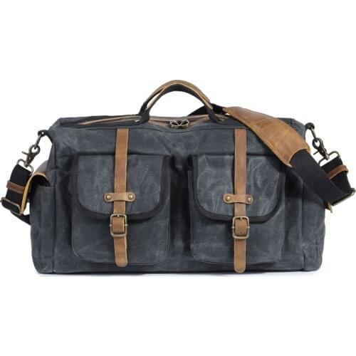 M191 Waterproof Duffel Bag Men Canvas Weekend Bags Vintage Military Shoulder Handbag Leather Travel Tote Large Overnight Bag New