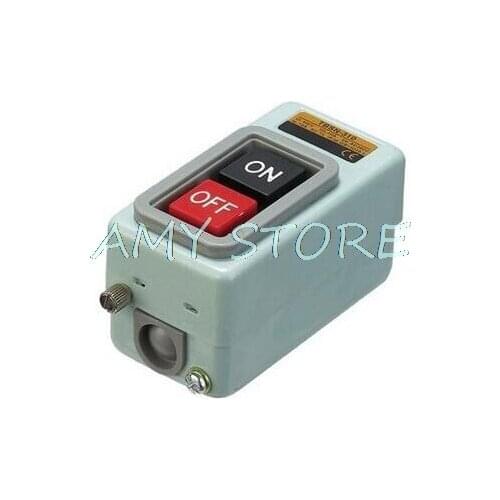 Metal Case Three Phases 3P Motor Control Start Stop ON/OFF Latching Switch AC 380V 15A 2.2KW TBSN-315 Power Pushbutton Switch