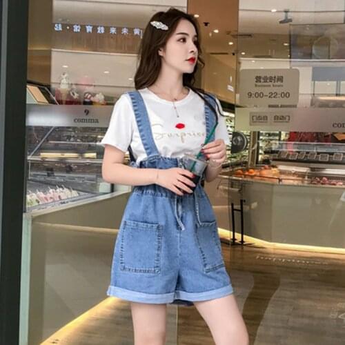 Fashion Denim Overalls for Women Jumpsuit 2020 Summer Female Denim Rompers Womens Playsuit Salopette Straps Overalls Shorts