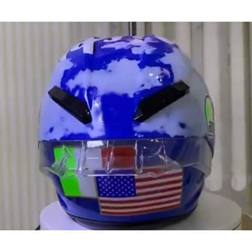 Full Face Motorcycle helmet blue cloud Motocross Racing Motobike Riding Helmet Casco De Motocicleta four season