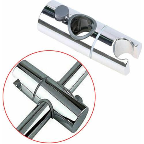 2 Pieces Shower Rail Slide Bathroom Shower Room Showerhead ABS Plastic Holder Bracket 360 Degree Rotation, 25mm