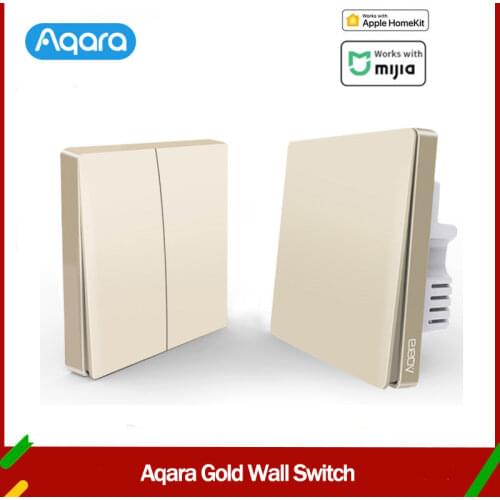 Xiaomi Aqara Wall Switch Golden Smart ZigBee Zero Line Fire Wire Light Remote Control Wireless Switch Glod Switchs