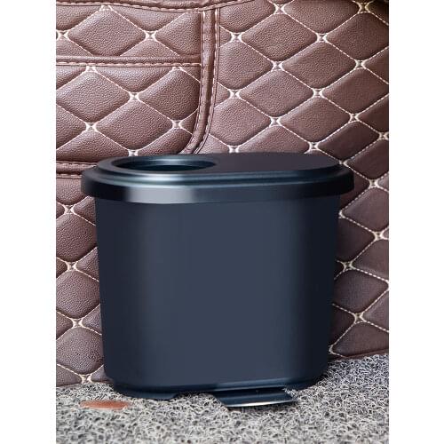 2021 June new Car trash can Front-row car accessories for internal use Desktop trash can trumpet
