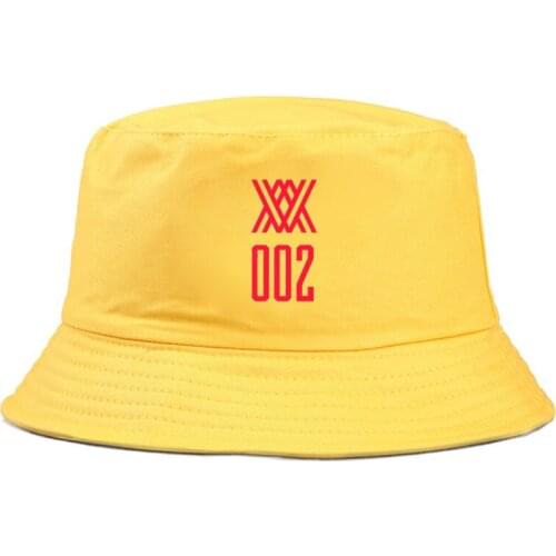 Funny Anime Darling in the Franxx Bucket Hats men women fishing cap casual out sunscreen Fisherman Panama Hip Hop Cap