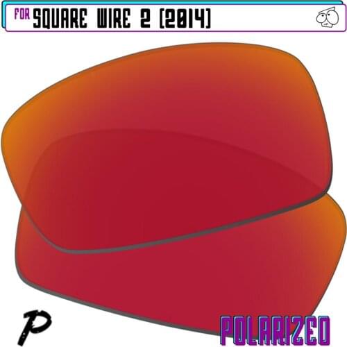 EZReplace Polarized Replacement Lenses for - Oakley Square Wire 2 (2014) Sunglasses - Red P