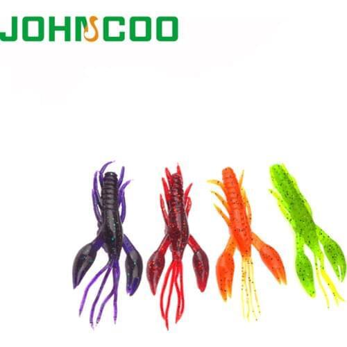 Soft Bait 10pcs 45mm 2.1g Soft Shimp Fishing Lure 4Colors Bait for Fishing Artificial Bait Wobblers for UL Fishing Jigging Lure